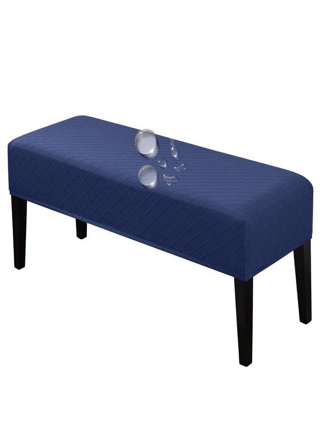 Lebaley Waterproof Stretch Jacquard Ottoman & Bench Cover Removable Washable Slipcover for 42-54 inch Rectangular Benches Dining Bench Covers Stretch Fit for Bar Stools and Chairs (Fits 14-18" Wide) - Image 1